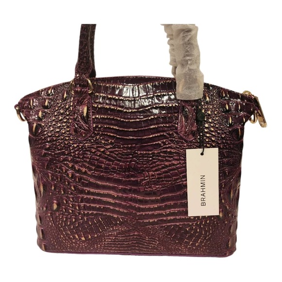 nwt BRAHMIN Duxbury Satchel Sunset Melbourne with detachable crossbody strap - Picture 3 of 16